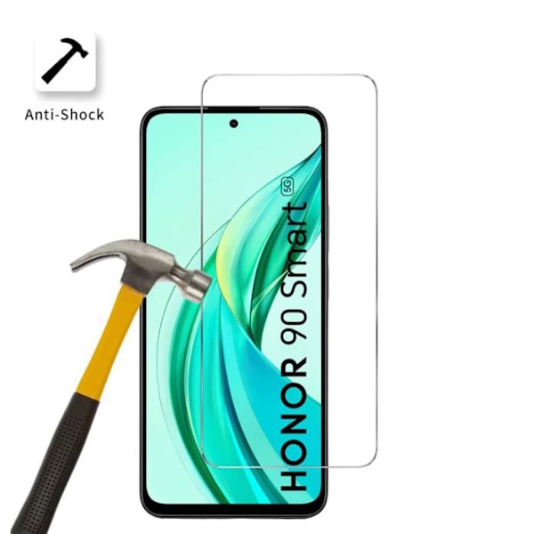 Skyddsplast - Phonillico - Honor 90 Smart 5G - 2-pack - Härdat glas - Rep Resistant Transparent