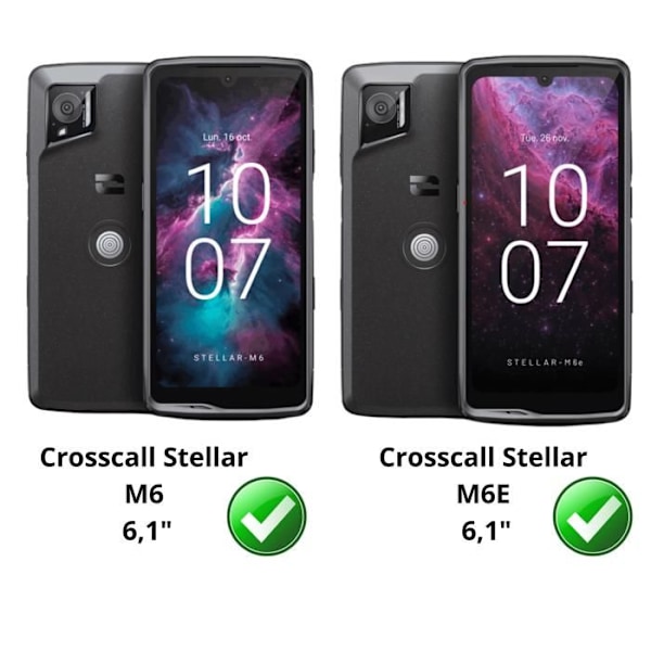 Härdat glas - Phonillico® - Crosscall Stellar M6/M6E - Paket med 4 - Rep-resistant - Skärmskydd Transparent