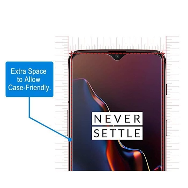Skärmskydd - Phonillico® - ONEPLUS 6T - 2-pack - Härdat glas - Repbeständig
