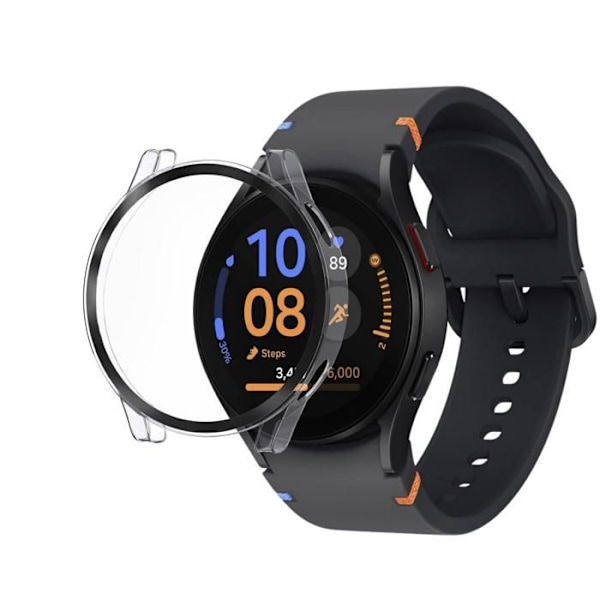 Coque kompatibel Samsung Galaxy Watch FE 40mm - Hård skydd genomskinlig fodral med tempered glas Phonillico Transparent
