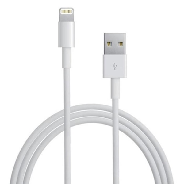 Lot 2 Kablar 2 Meter Vita för iPhone 11, 11 PRO, 11 PRO MAX, X, XS, XS MAX, XR, 8, 8 PLUS, 7, 7 PLUS, 6, 6 PLUS, 5, 5S, SE [Phonillico®]