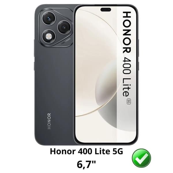 Coque - Phonillico® - Honor 400 Lite 5G - Sort sort - Semi-rigid - Magnetisk Svart