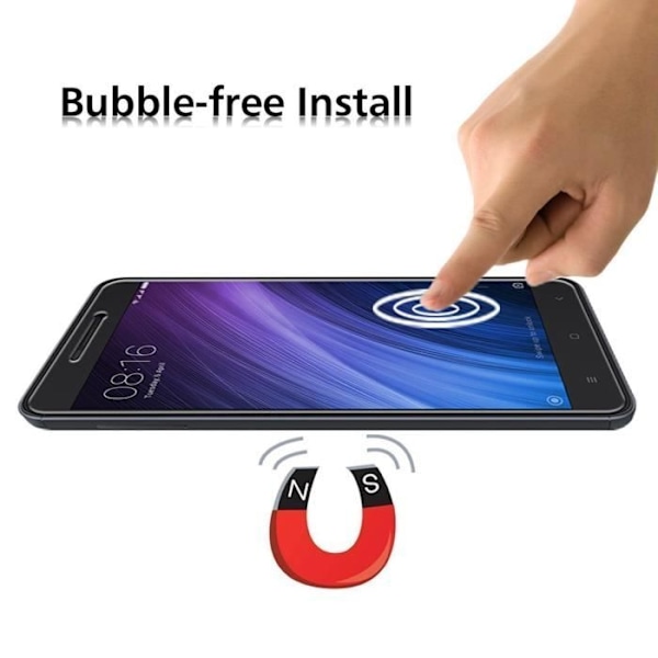 Skærmbeskyttelsesfilm - Phonillico® - Xiaomi REDMI 4A - Pakke med 2 - Hærdet glas - Ridsefast