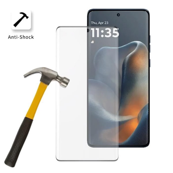 Härdat glas - Phonillico® - Motorola Edge 60/60s/60 Pro/Fusion - Paket 2 - Repellerande för repor - Transparent Transparent