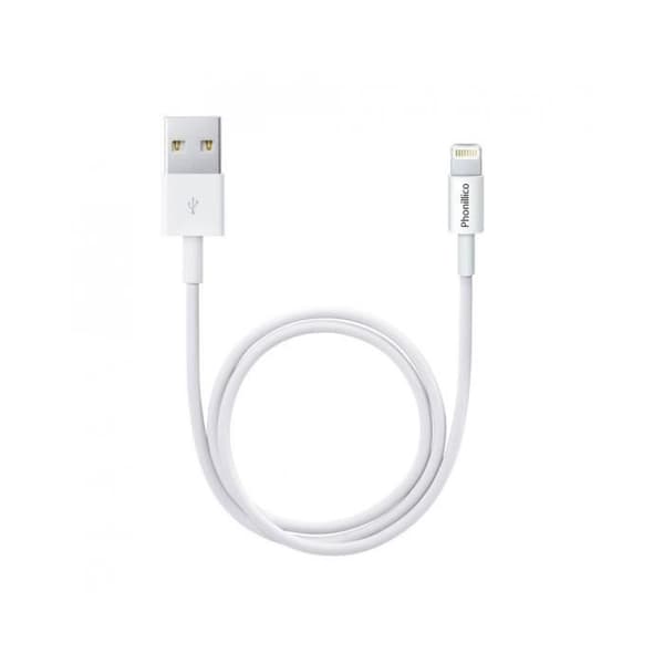 USB-kabel + Vægoplader til iPhone 11 - 11 PRO - 11 PRO MAX - 1 Meter oplader kabel til stikkontakt [Phonillico®] Vit