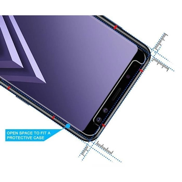 Härdat Glas för Samsung Galaxy A8 2018 A530 - Hel Transparent Film Skärmskydd mot Stötar [Phonillico®] Transparent