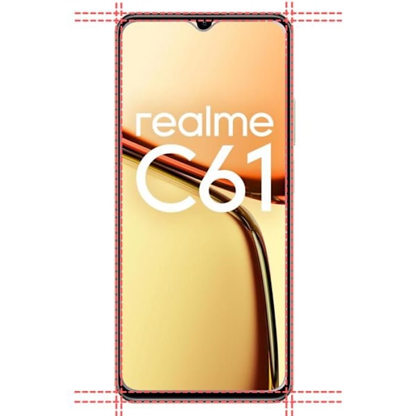 Hærdet glas - Phonillico® - Realme C61 - Pakke med 4 - Ridseresistent - Skærmbeskyttelse Transparent