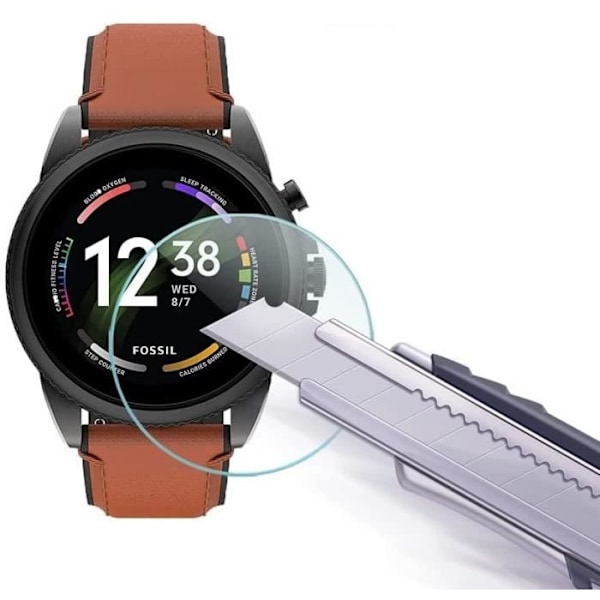 Härdat glas för Fossil Gen 6 (2021) 42mm 44mm [Pack om 2] Skärmskydd för klocka Anti-rep Phonillico® Transparent