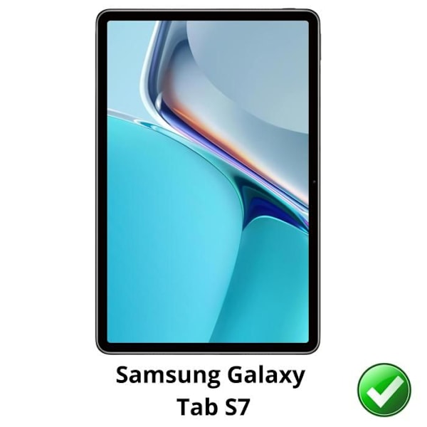 Skärmskydd - Phonillico - Samsung Galaxy Tab S7 - Paket 2 - Motståndskraftig - Ultra Tunn - Premium Plast