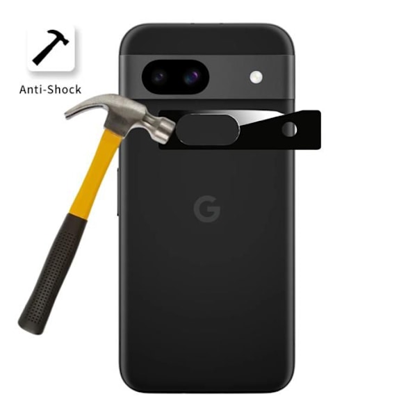 Skärmskydd - Phonillico - Google Pixel 8a - Paket 2 - Härdat Glas - Represistent Transparent, svart