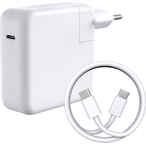 Laturi 61W + USB-C USB-C -kaapeli MacBook PRO 13:lle, MacBook AIR 13:lle ja AIR 15:lle Phonillico®