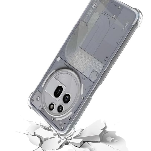 Skydd för Nothing Phone 3a Pro - Phonillico® - Stötsäker - Mjuk - Transparent - Plastik Transparent