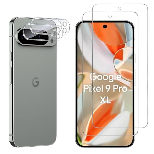 Lasikalvo Google Pixel 9 Pro XL:lle ja kameran suojaus [Paketti 2] Vitre Suojaus Phonillico®