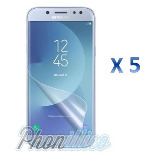 Lot 5 Elokuvien Suojamuovi Näytölle Samsung Galaxy J5 2017 SM-J530 Phonillico® Transparent