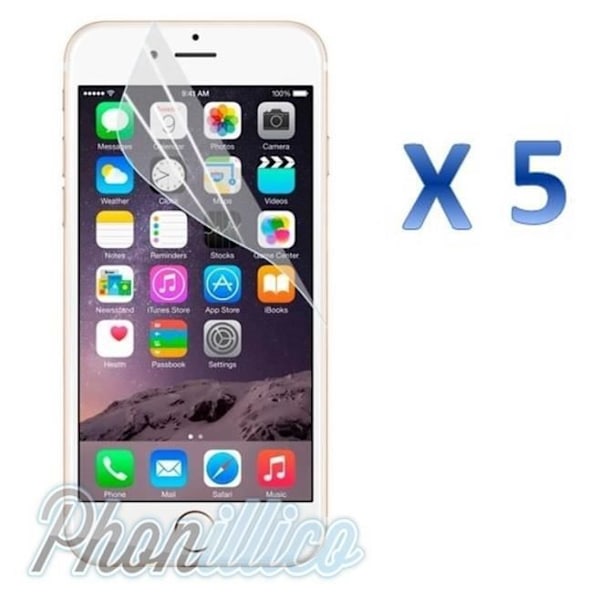 Elokuvansuoja Ecran - Phonillico® - Apple iPhone 7 - 5 kappaleen pakkaus - Läpinäkyvä - Naarmunkestävä Transparent