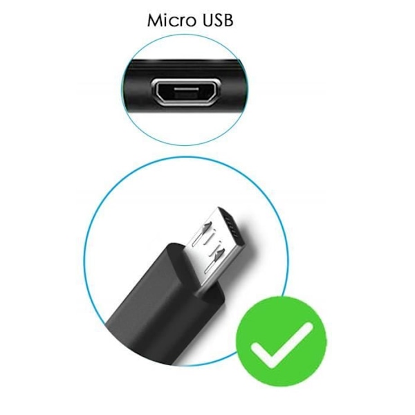 Kabel til Nikon kamera D7500-D5600-D3500-D3400-DL24-500-DL24-85-DL18-50-1 J4-1 J5-1 V3-Keymission- mikro usb 1m Phonillico® Svart