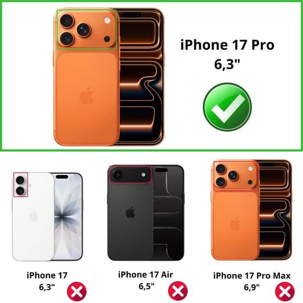 Coque til iPhone 17 PRO - Sorte Wallet med Magnetisk Klap og Kortplads Phonillico® Svart