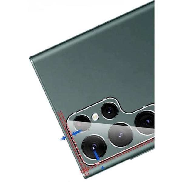 Skydd för Kamera till Samsung Galaxy S22 ULTRA 5G [Pack med 2] Glas Linse Skydd för Baksidan Kamerafilm Phonillico® Transparent