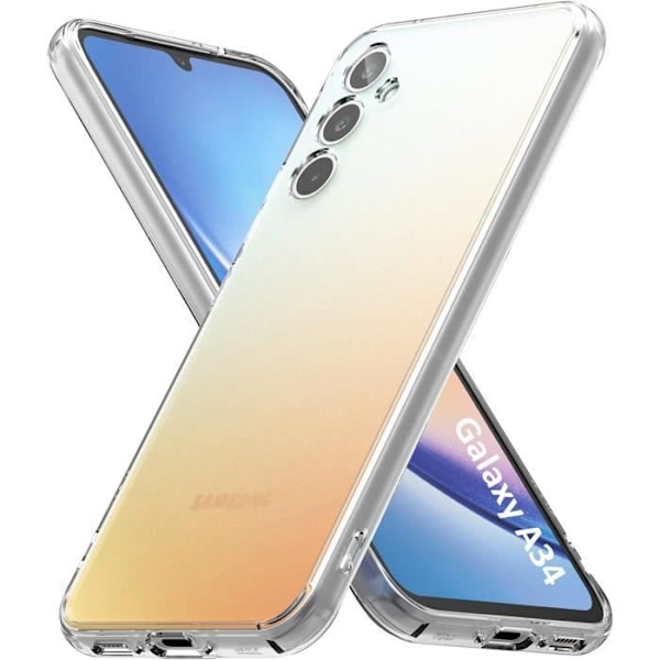 Coque til Samsung Galaxy A34 5G - Silikone Gel TPU Gennemsigtig Beskyttelse Blød Ultra Tynd Phonillico®