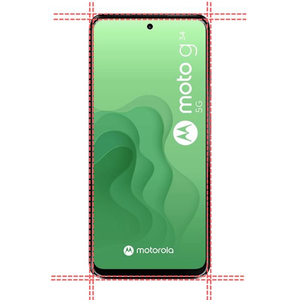 Hærdet Glas til Motorola Moto G34 5G [Pack 2] Beskyttelsesfilm til Skærm Phonillico® Transparent