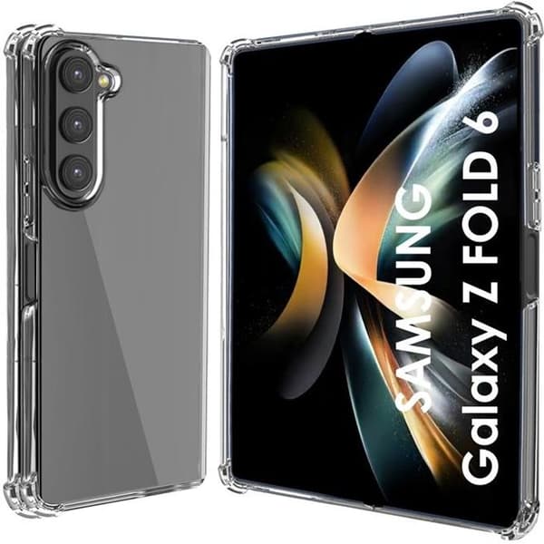 Coque til Samsung Galaxy Z FOLD 6 - Stødabsorberende Beskyttelse Silikone Blød Transparent Phonillico® Transparent