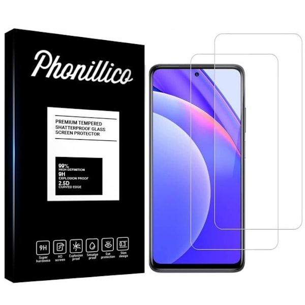 Xiaomi MI 10T LITE 5G:lle sopiva Karkaistu Lasi [Pakkaus 2] Näytön Suojakalvo Phonillico®