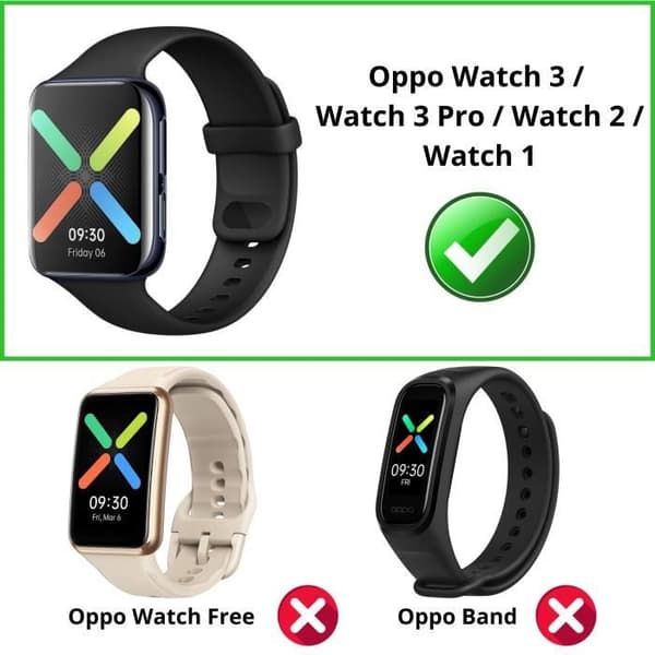Kompatibel oplader til Oppo Watch 3 - 3 Pro - 2 - 1 [Sæt af 2] USB-kabel 1 meter erstatningsadapter til opladning af ur Phonillico®