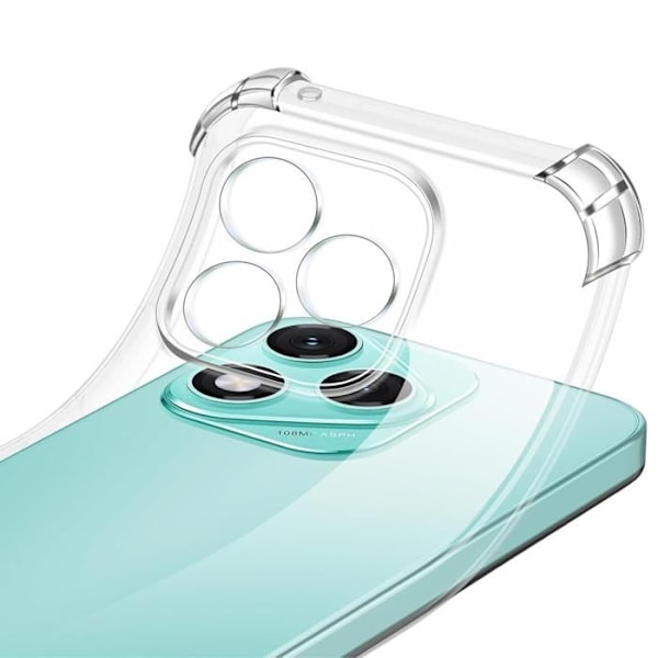 Stötsäker skal för Honor 400 Lite 5G och 2 Härdat Glas Skärmskydd Phonillico® Transparent