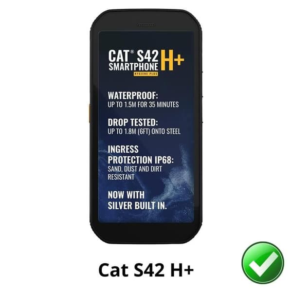 Skyddsglas för Cat S42 H+ [Pack 2] Ultra Tunt Plastskydd Phonillico Transparent
