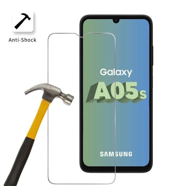 Suojaa Samsung Galaxy A05S:lle [Paketti 4] Phonillico® Näytönsuojakalvo Transparent