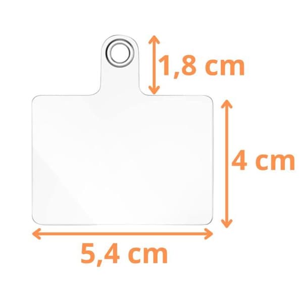 Cordon til halsen - Phonillico® - Sæt af 2 - Justerbar - Sort - Transparent strop Svart
