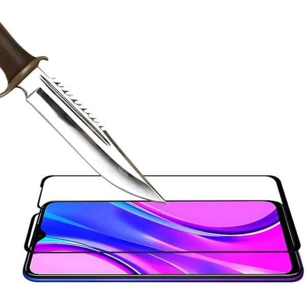 Hærdet Glas - Phonillico® - Xiaomi REDMI 9/9A/9C NFC - Pakke med 2 - Gennemsigtig - Sort kant Transparent, svart