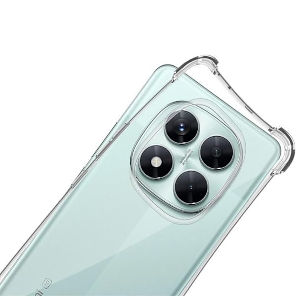 Chock-skyddande fodral - Phonillico - Xiaomi Redmi Note 14 PRO 5G - Mjuk - Transparent - 2 Härdat glas Transparent