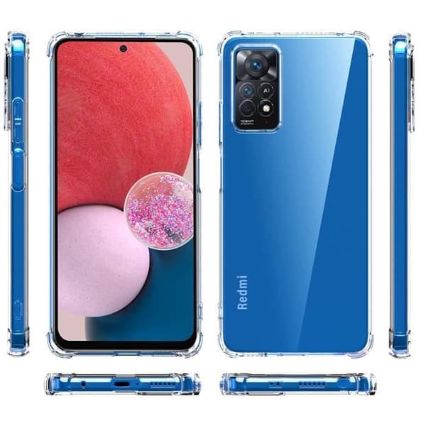 Coque til Xiaomi Redmi Note 11 Pro - Redmi Note 11 Pro 5G - Stødabsorberende Beskyttelse Silicone Blød Transparent Phonillico® Transparent