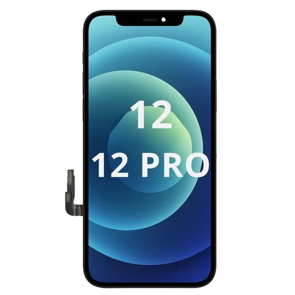 Erstatnings LCD-skærm til iPhone 12 / 12 PRO – Samlet berøringsglas Phonillico®