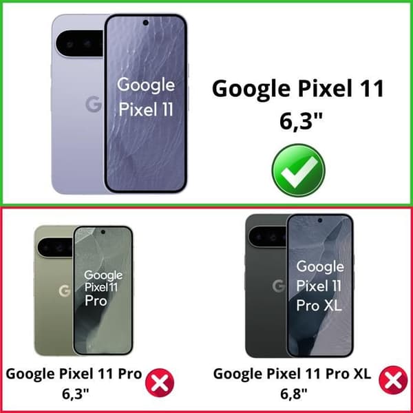 Skyddskamera för Google Pixel 11 [2-pack] Härdat Glas Bakre Kameraskydd Phonillico® Transparent