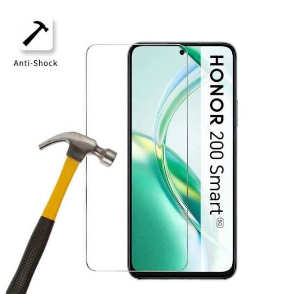 Skærmbeskyttelse - Phonillico® - Honor 200 Smart 5G - Tempereret Glas - Pakke med 2 - Kradsesikker Transparent