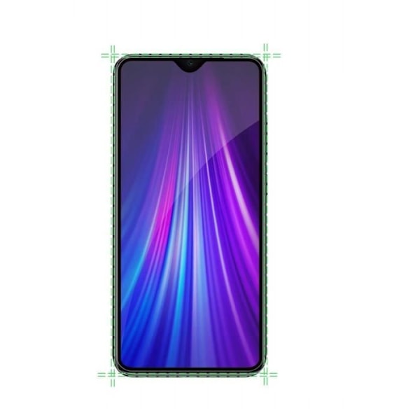 Karkaistu lasi - Phonillico® - Xiaomi REDMI NOTE 8 PRO - 3 kpl - Näytön suoja - Musta reuna Transparent, svart