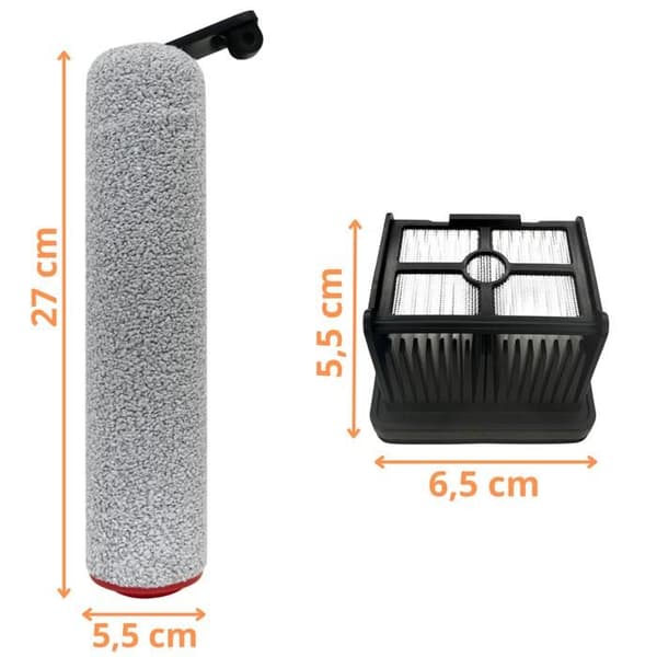 Pakkauslisävarusteet Dreame H12 Pro / H12 Dual [Erä 2] Rullaharja Suodatin Phonillico®