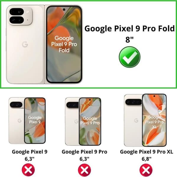 Coque til Google Pixel 9 Pro Fold - Stødabsorberende Rigid Transparent Phonillico® Transparent