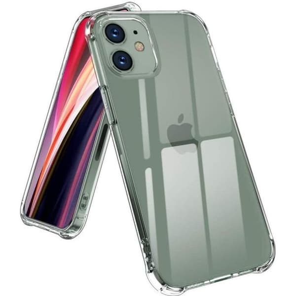 Stötsäkert transparent silikonfodral för iPhone 12 MINI (5,4") Phonillico® Transparent