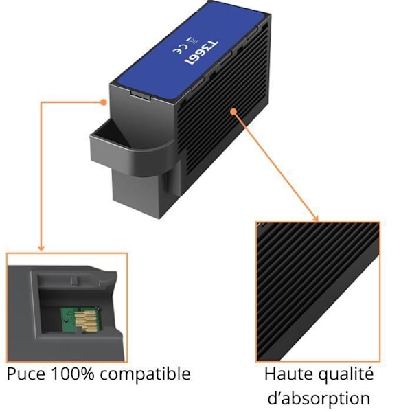Vedligeholdelseskartouche - Epson - T3661 - Sort - Kompatibel med Expression Premium og Photo - 1 enhed