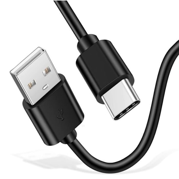 USB-C-kaapeli Huawei MediaPad M5 Lite - MediaPad M5 10 - MediaPad M5 8 - USB-C-latauskaapeli Musta 1 Metri Phonillico® Svart