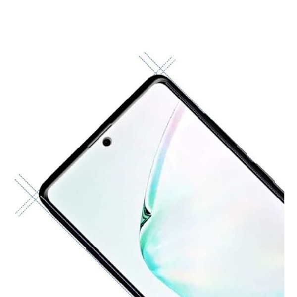 Hærdet Glas - Phonillico® - Samsung Galaxy NOTE 10 LITE - Pakke med 2 - Sort Kant - Ridseresistent Transparent, svart