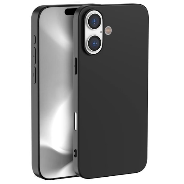 Coque Noir TPU til iPhone 16 PLUS - Silikone Gel Beskyttelse Blød Ultra Tynd Phonillico® Svart