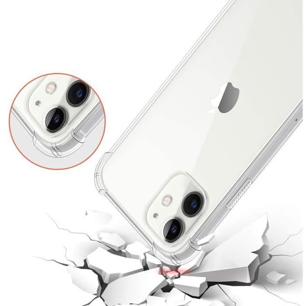Stötsäkert transparent silikonfodral för iPhone 12 MINI (5,4") Phonillico® Transparent