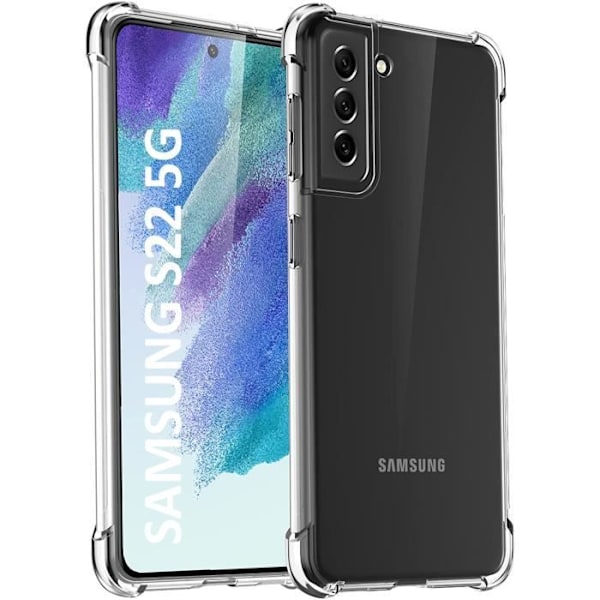 Coque til Samsung S22 5G - Stødabsorberende Beskyttelse Silikone Blød Transparent Phonillico® Transparent