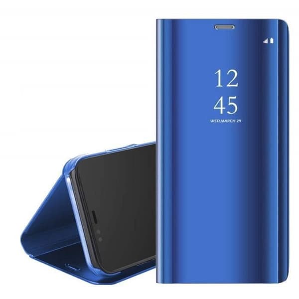 Coque til Samsung Galaxy A9 2018 A920 - Hætte Etui Klap Spejl Blå Beskyttelse Clear View [Phonillico®] Blå