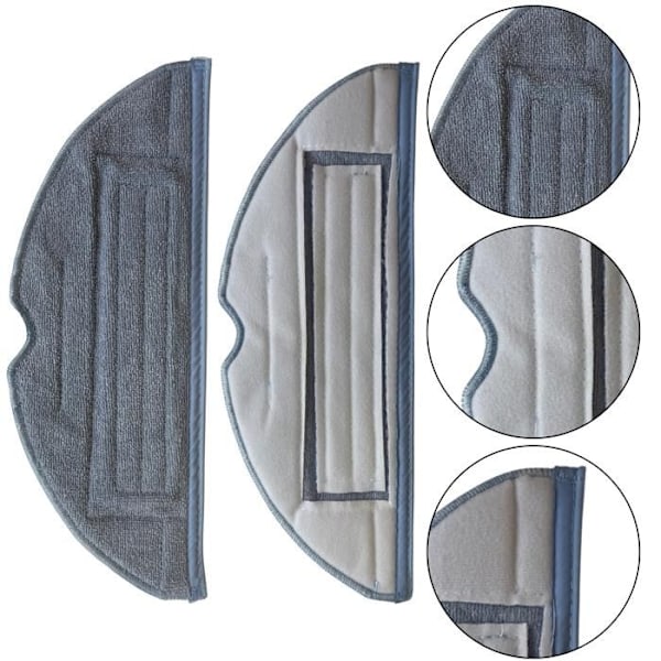 Lingette - Roborock - S8/S7 - Set om 3 - Mikrofiber - Tvättbar - Fuktig