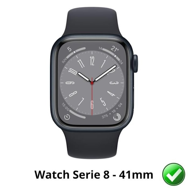 Skyddsskärm för Watch Serie 8 - 41mm [Pack 6] Hållbart Plastskydd Ultra Tunt Phonillico Transparent